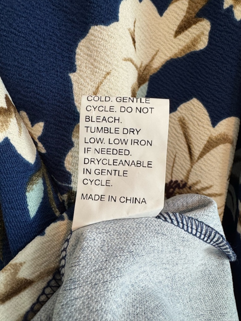 Floral Navy Longsleeve Dress with Tie Waist - NWOT - Picture 9 of 10